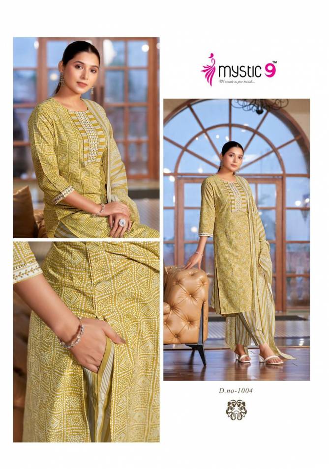 Sofiya Vol 1 By Mystic 9 Cotton Printed Kurti With Bottom Dupatta Wholesale Price In Surat